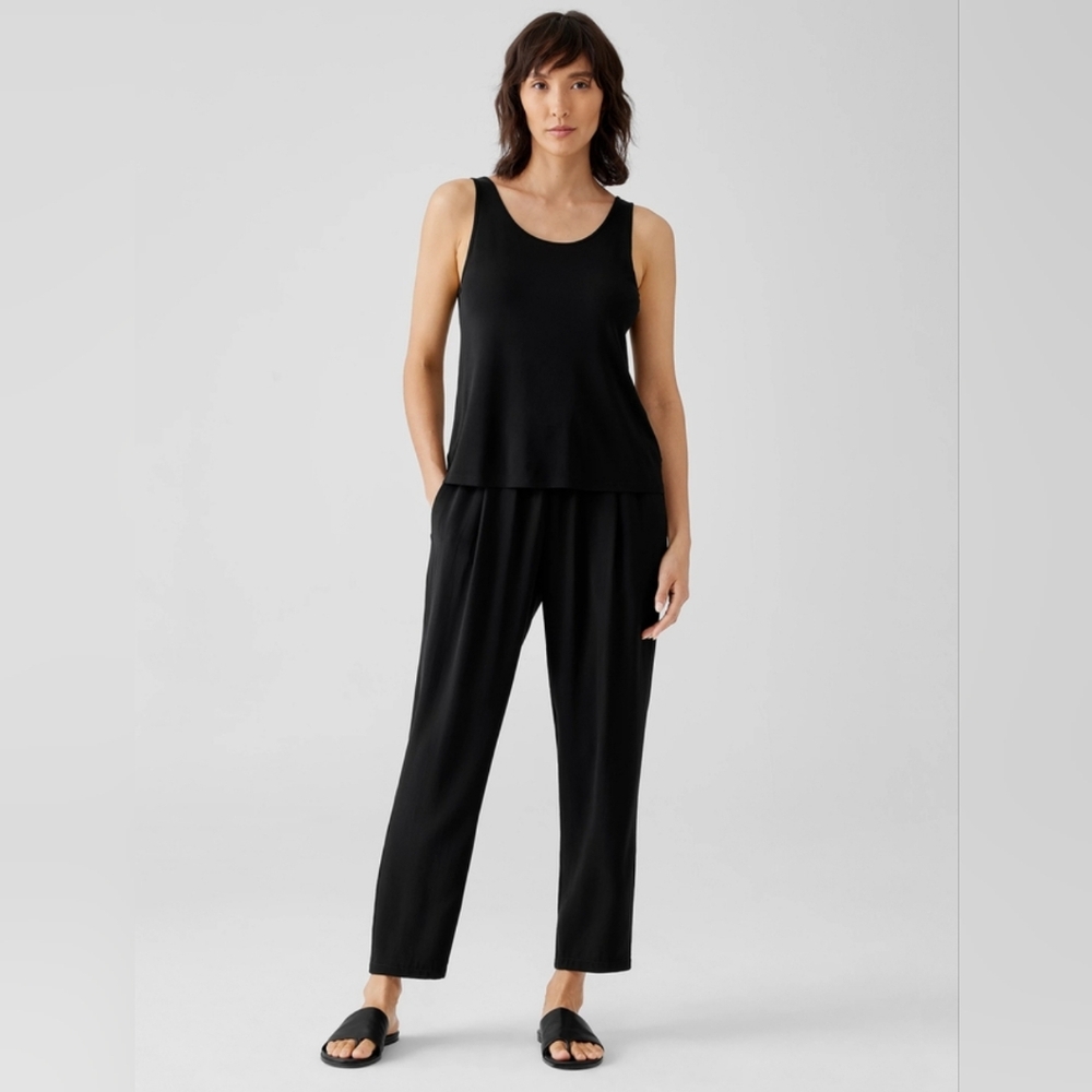 Eileen Fisher Stretvh Classic Jersey Scoop Neck Tank